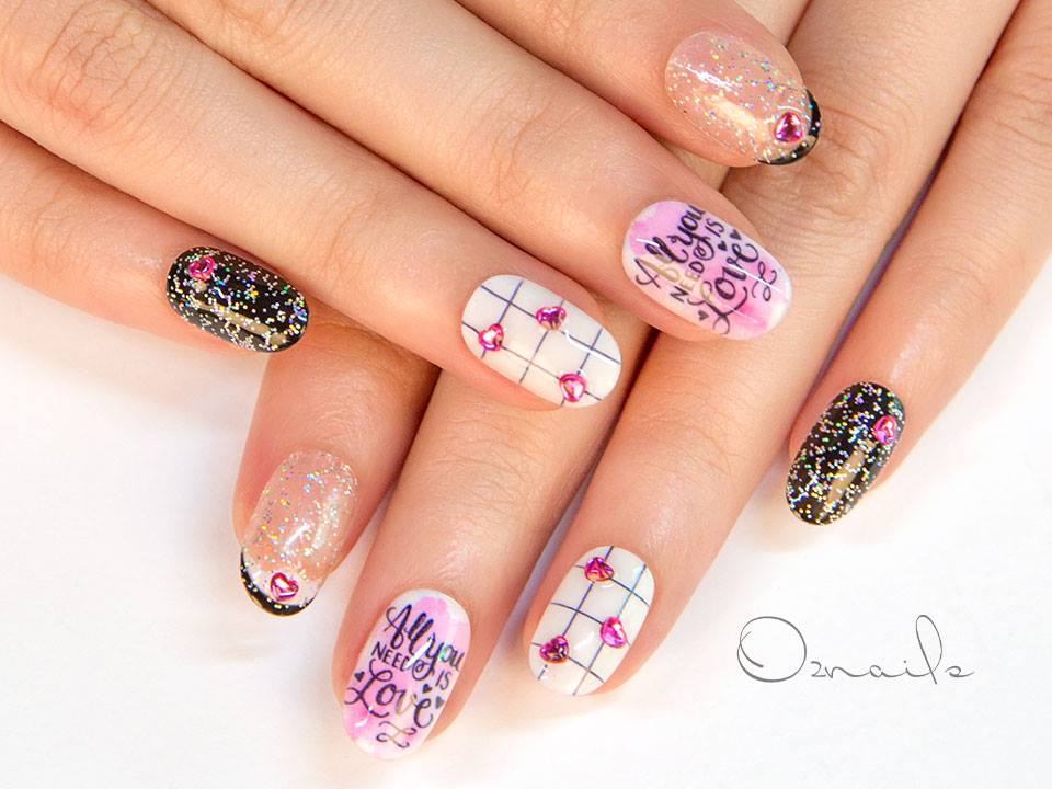 o2nailscanada's tweet photo. Another new patterns! Perhaps Love.
The nail is themed on sweet love. The shining heart-shaped gemstone is matched with black and white checks. Its design is fashionable and flexible and never outdated. #o2nailscanada #o2nails #nailart https://t.co/6ctAfNmd2f