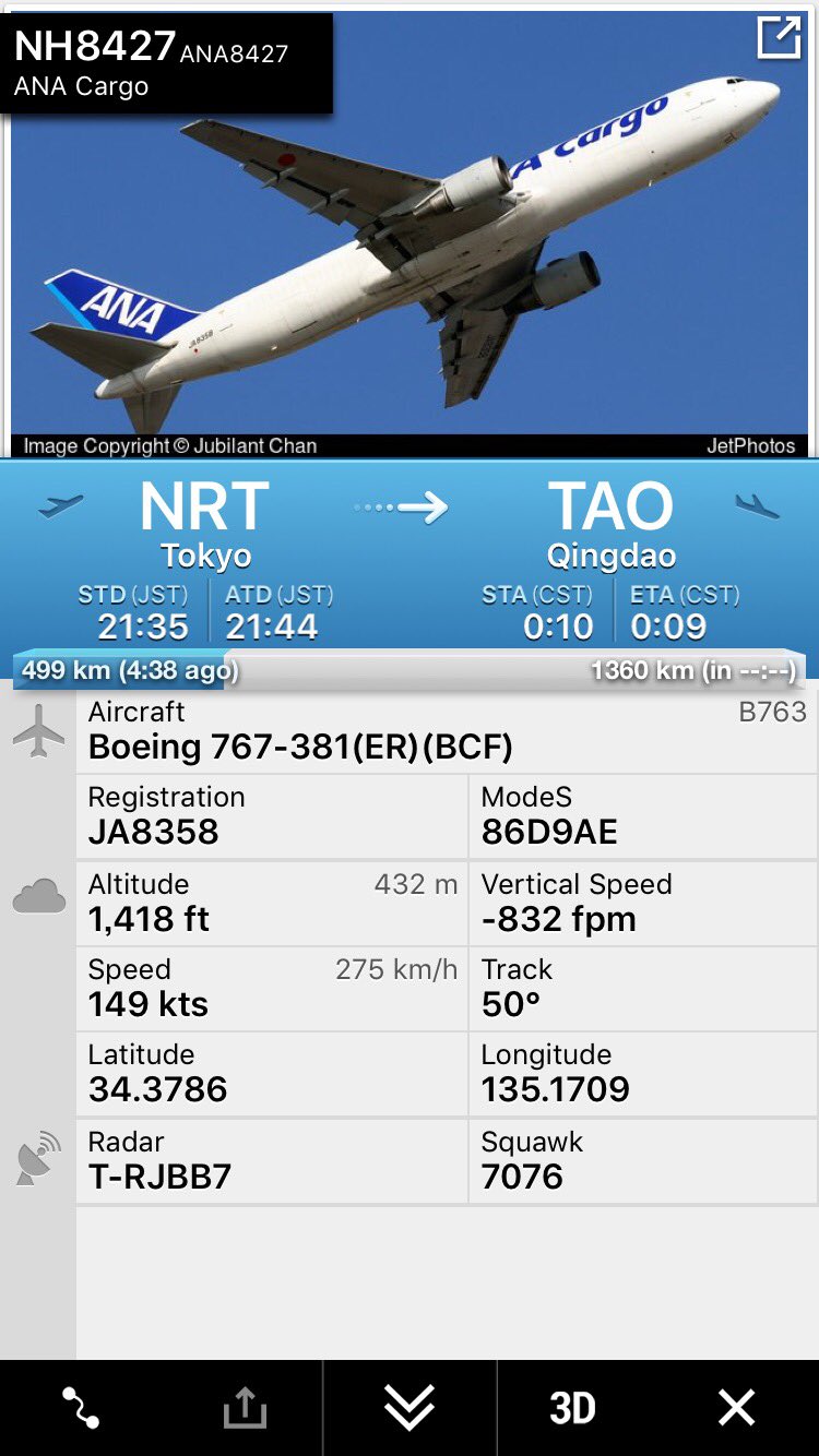 航空情報 Airplaneinformation ダイバート 目的地変更発生 東京 成田発 青島行き Ana 全日空 Nh8427便 貨物便 青島流亭国際空港 雪による視界不良のため 大阪 関西国際空港に向かいます T Co Qrhvxtsvdp Twitter 航空情報 Airplaneinformation ダイバート 目的地変更発生 東京 成田発 青島行き Ana 全日空 Nh8427便 貨物便 青島流亭国際空港 雪による視界不良のため 大阪 関西国際空港に向かいます T Co Qrhvxtsvdp Twitter