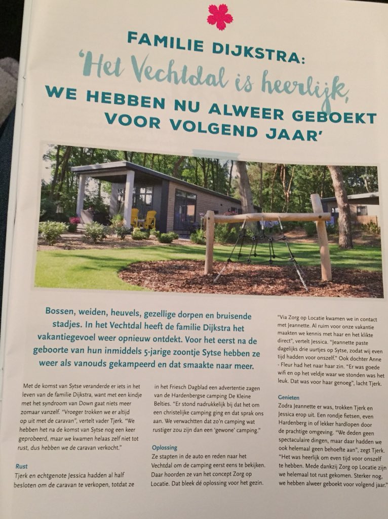 Prachtig verhaal van de familie Dijkstra; hoe zijn vakantie herontdekten dankzij <a href="/zorgoplocatie/">Zorg op locatie</a> #waardevol #daardoenwehetvoor #vechtdal #vechtdalmagazine #ommen #zorg #hulpverlenen