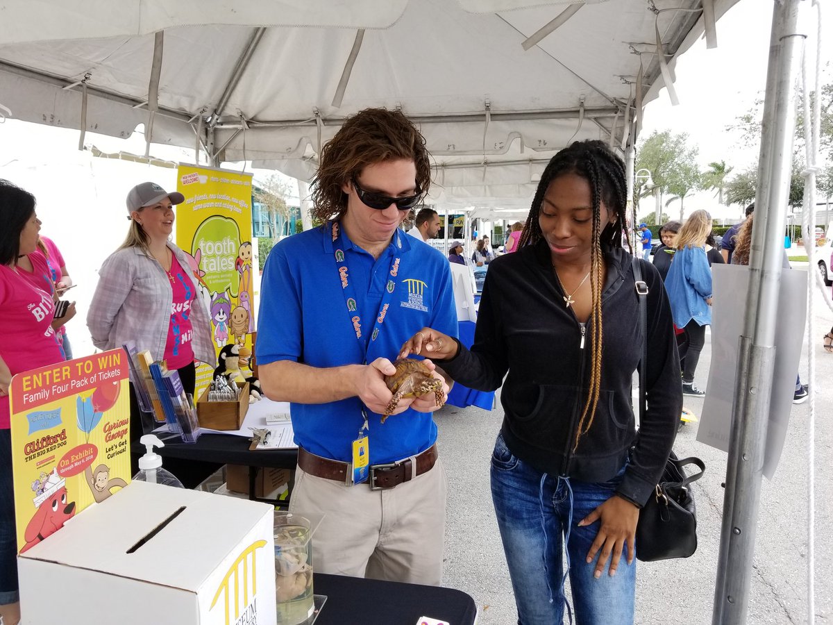 imaxftl's tweet photo. The MODS Squad is at Tri Rail Fun Day. Visit our booth and meet our Box Turtle Hype, receive free goodie bags, plus enter to win free tickets to see new exhibits Curious George and Clifford The Big Red Dig! #trirail #trirailfunday #modssquad #museum #museumofdiscoveryandscience https://t.co/njCUve62ME