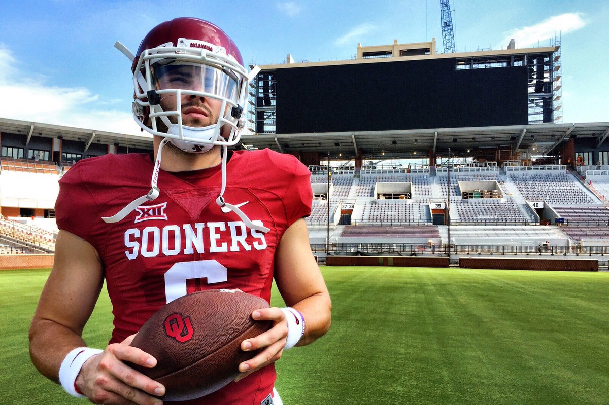 Goodluck to bae today in his senior bowl, I love you bake @baker_mayfield6.