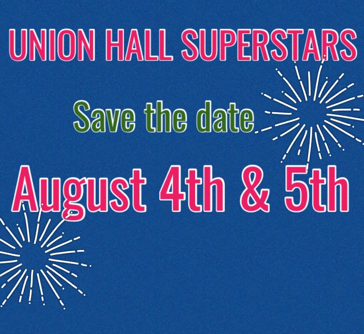 #SaveTheDate #August #bankholidayweekend #UnionHall #Superstars