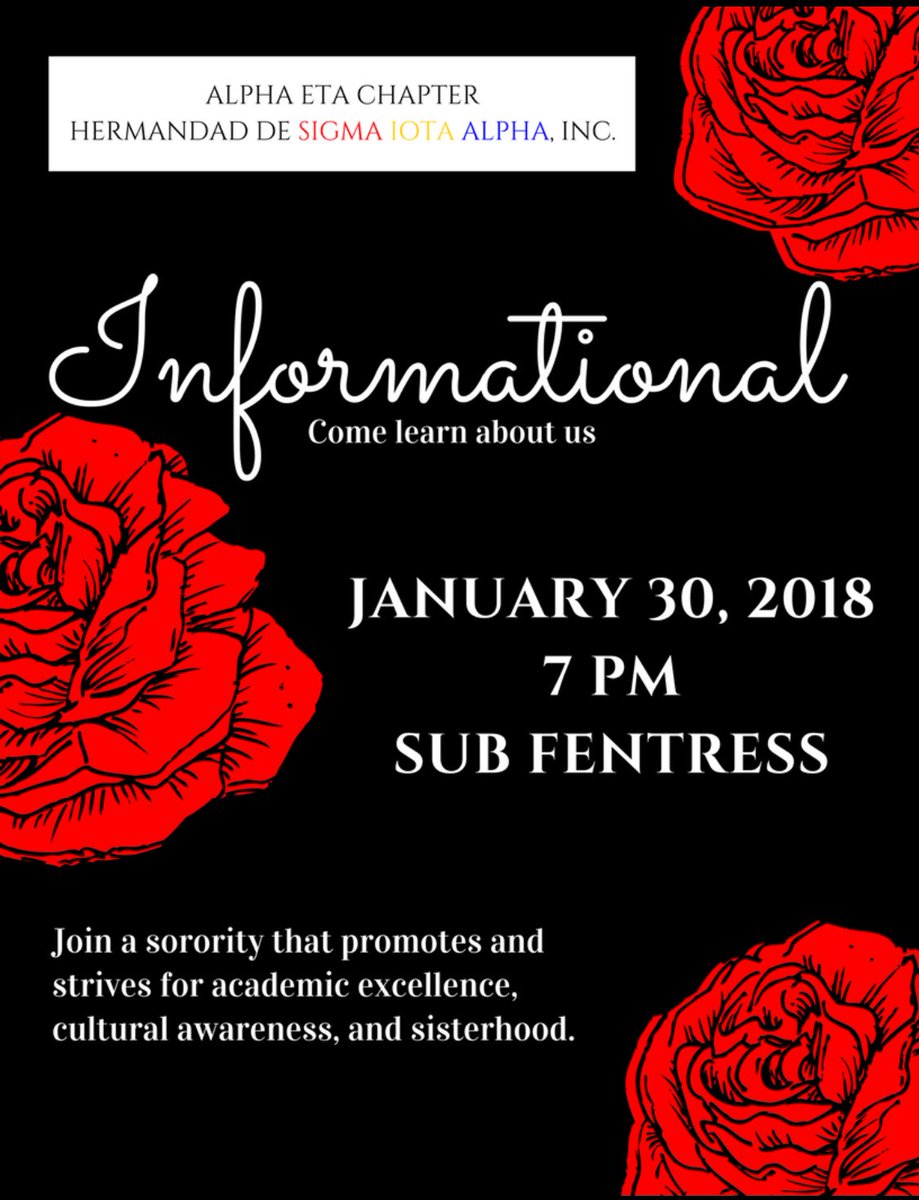 sia_alphaeta's tweet photo. Interested in joining the Precious and Rare? Come out and learn about us this Tuesday at 7 in the Fentress room located in the SUB! ❤️💛💙🌹🦄✨ #SIAThere #WhySIA #JoinSIA https://t.co/EnMteE2EZj