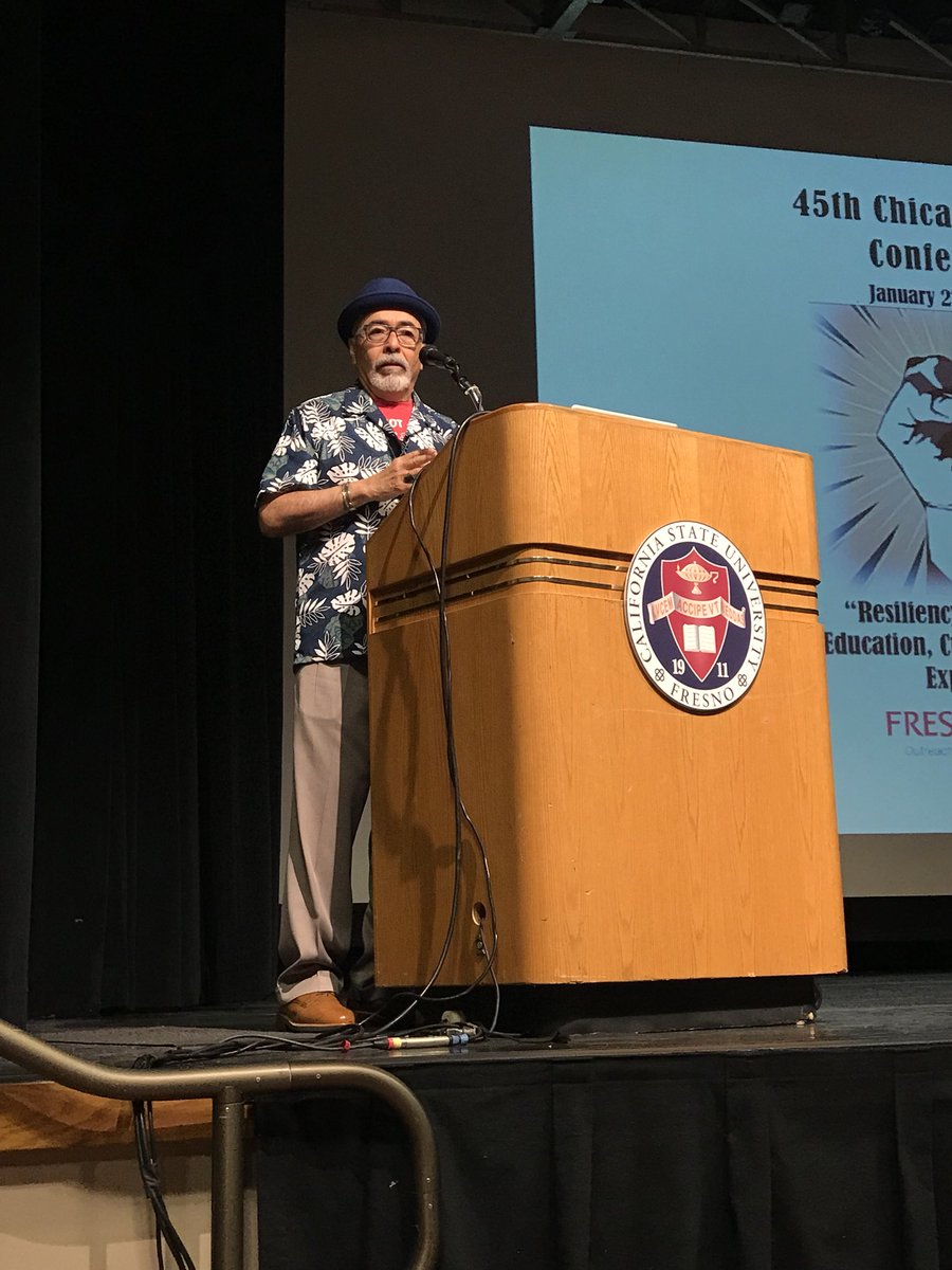 FresnoStateCYC's tweet photo. Dr. Juan Felipe Herrera gave such an inspirational speech to our Chicano students! Thank You! #CYCFresno2018 https://t.co/xAOs5asoNM
