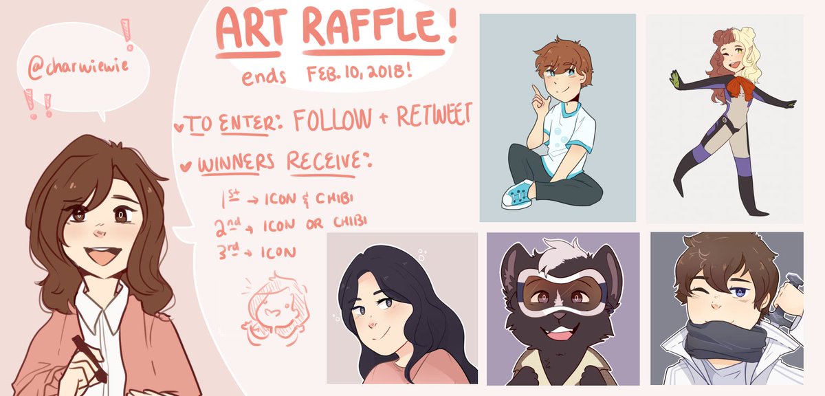 charwiewie's tweet image. 🌸 Art Raffle 🌸
-Follow &amp;amp; RT to enter!
-Ends Feb. 10th, 2018
-Winners must reply within a week to claim
-did i finally tweet this right and not wrong for the 3637466575th time