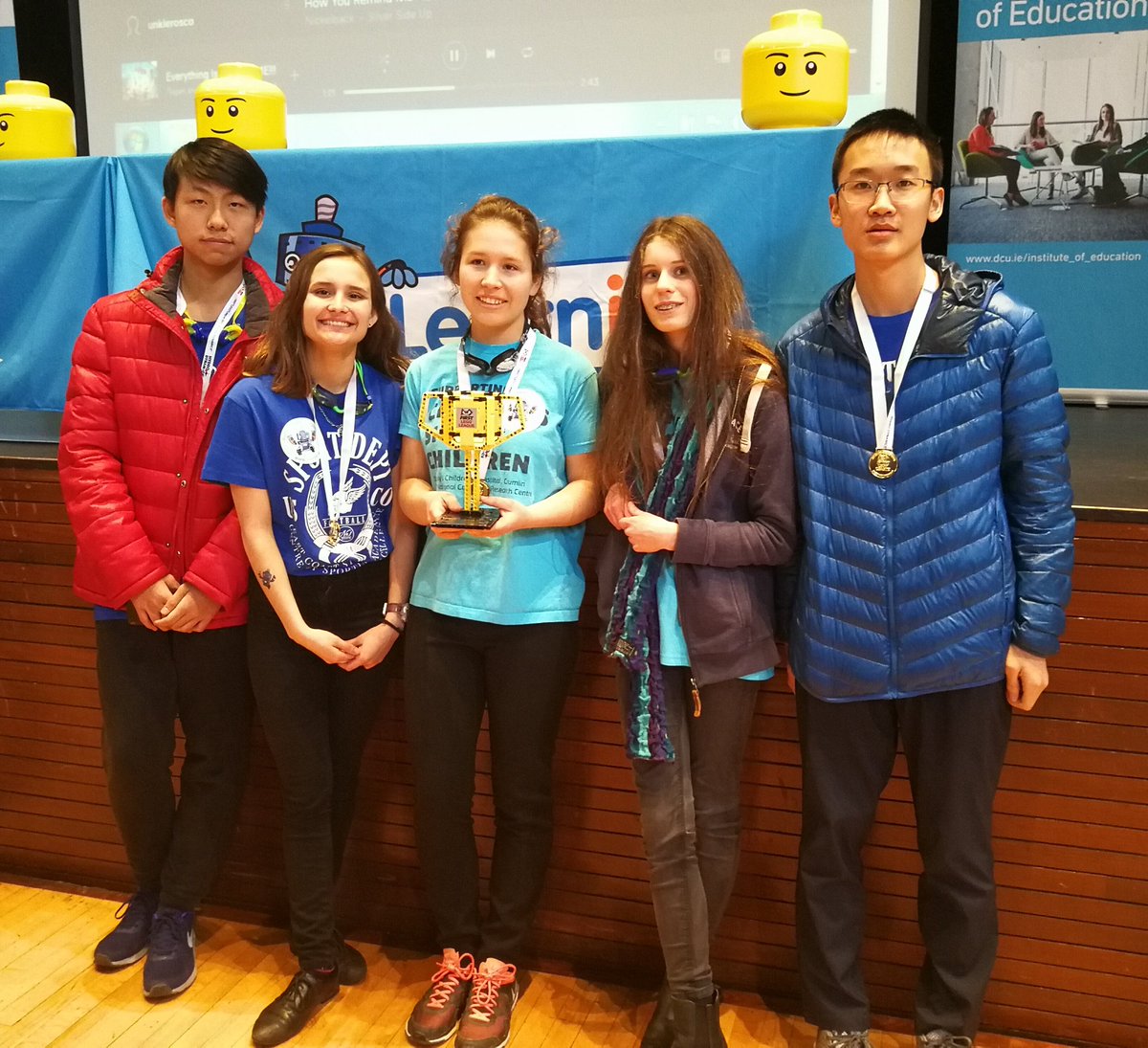 FlashesofLashes's tweet photo. After an exciting and nerve wracking day of presentations &amp; competitions, Team Columbot were declared winners of the robot competition. 
Well done to overall winners HydrOHeads @firstlegoleague @Learnit_Ireland #everythingisawesome #robotics #programming #corevalues @sccdublin https://t.co/8nGeBC2PEw