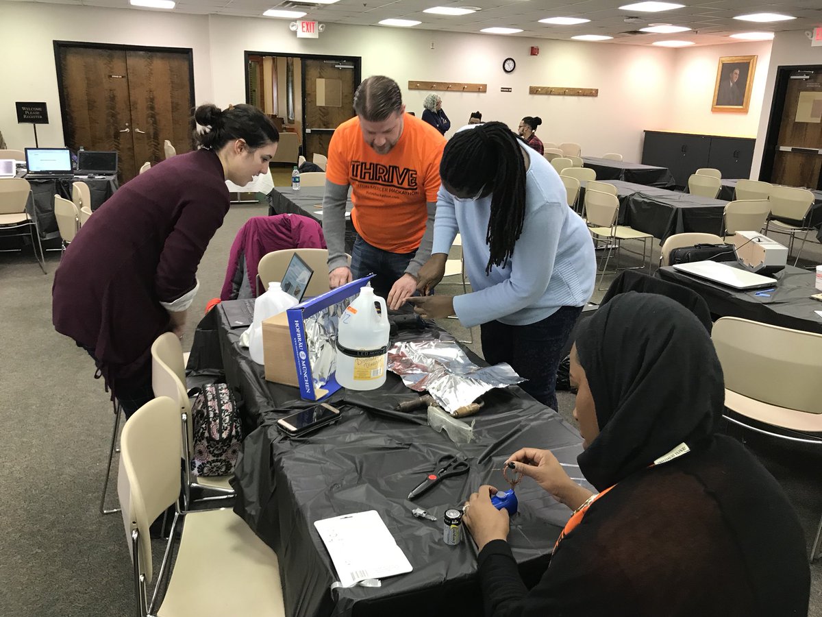 josuefalaise's tweet photo. Look at our #eduheroes, @EdTechMaker @davezirk @spaul6414 @GlamJonesy @codefortrenton support the @TMCCCHack attendees designing their prototype. If you’re or here, you’re really missing out on seeing #Innovation. #TMCCCHack https://t.co/eH18ge2tqW
