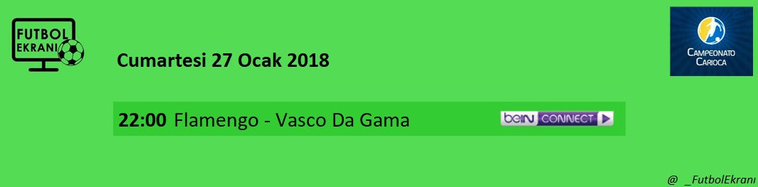 _futbolekrani's tweet photo. 🇧🇷Brezilya Paulista Liginde ve Carioca Liginde gecenin programı
Maçlar @beINSPORTS_TR Max HD 1 ve BeinConnect ekranlarda

#Paulistao2018 #carioca #flamengo #vascodagama #corinthians #saopaulo #beinsports #futbolekranı https://t.co/AN0kE8MLMu