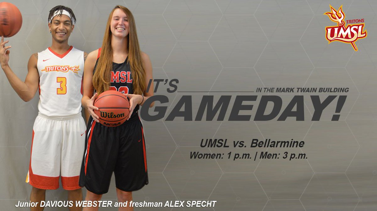 UMSLAthletics's tweet photo. GAMEDAY! 30 minutes until the women tip off, followed by the men! Women looking to make it five straight, while the men are looking to knock off the No. 5 ranked Knights. https://t.co/jK99Ke4YJj