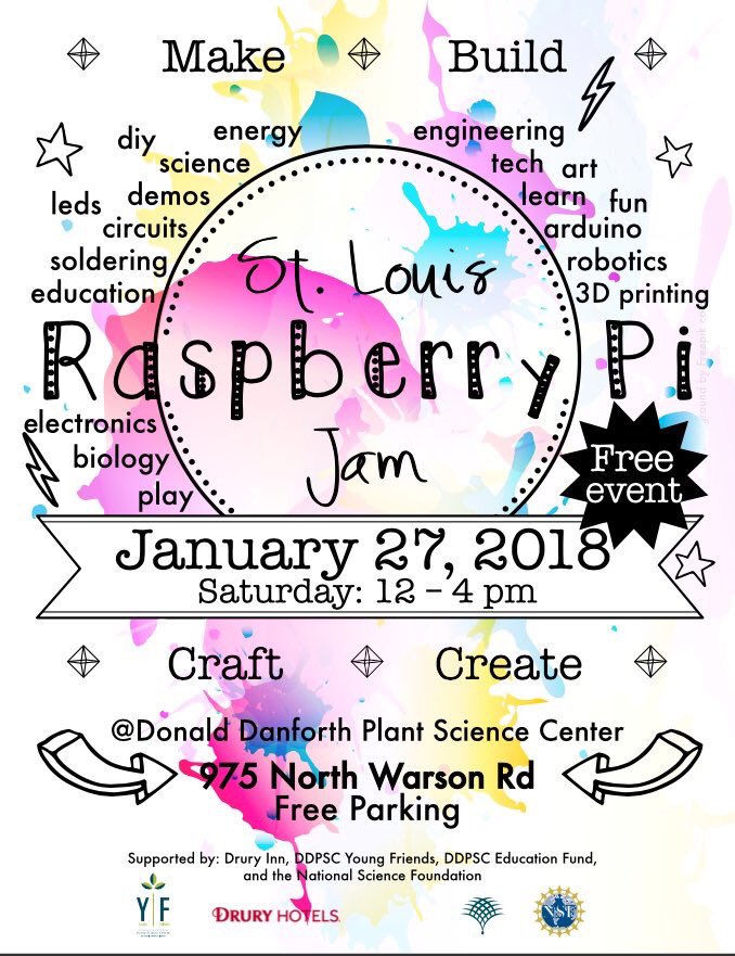 DanforthCenter's tweet photo. The St. Louis Raspberry Pi Jam is underway! Join us today for this free event! https://t.co/aoTQ7zLoTP