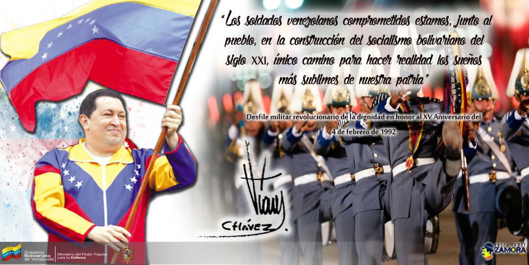 La FANB, fiel a sus principios patriotas, acompaña y respalda el avance hacia el modelo alternativo bolivariano, camino certero para afrontar los desafíos que presenta este siglo y mantener nuestra libertad, independencia y soberanía, sosteniendo como #PrioridadProtecciónAlPueblo