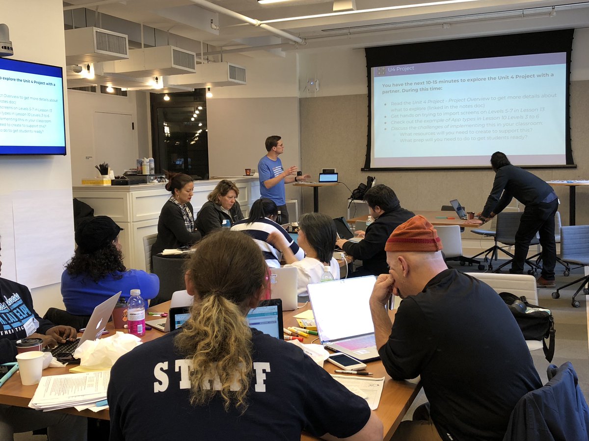 weareci's tweet photo. Today our amazing @codeorg facilitators are working alongside @NYCSchools and charter school educators to ensure ALL students receive a great computer science education! #YesToCS #TechWithPurpose https://t.co/IucuaFkAeX