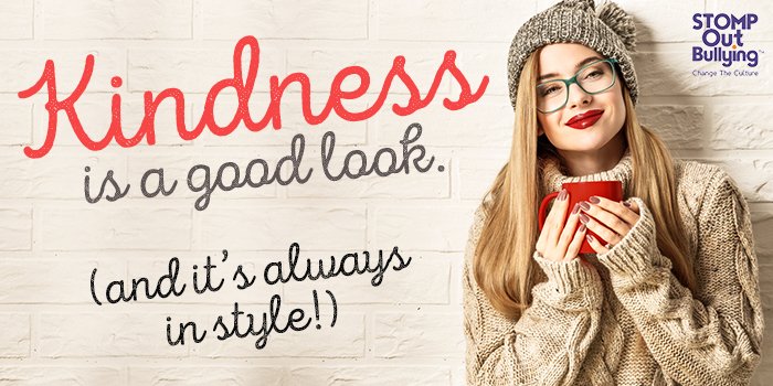 STOMPOutBullyng's tweet photo. You never look good trying to make someone else look bad. Positivity and #kindness looks much better! #kindnessmatters #changetheculture https://t.co/XEIjINz8A1