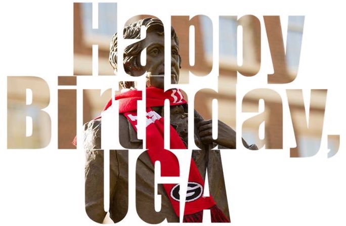 UGAStudent's tweet photo. 233 years old and still looking great!  #HBDUGA https://t.co/abApE4Qhks