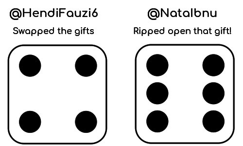 You roll the dice and ...
Inside their gift, <a href="/HendiFauzi6/">Hendi Fauzi</a> had 64 $PINK (2.91 $USD)

37 $PINK (1.68 $USD) was unwrapped by <a href="/NataIbnu/">Ibnu Nata</a>

You can donate your gift to educationaltheatrefoundation.org by replying "donate 98584"