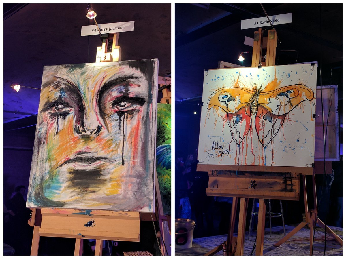 ArtBattleMCR's tweet photo. CONGRATULATIONS TO OUR WINNERS OF BATTLE 1: Harry Jackson (@daiisyyss) and Katie Nield!

Will they win in the final 4? Find out later! 

#artbattlemcr https://t.co/2wTJfRgmHy