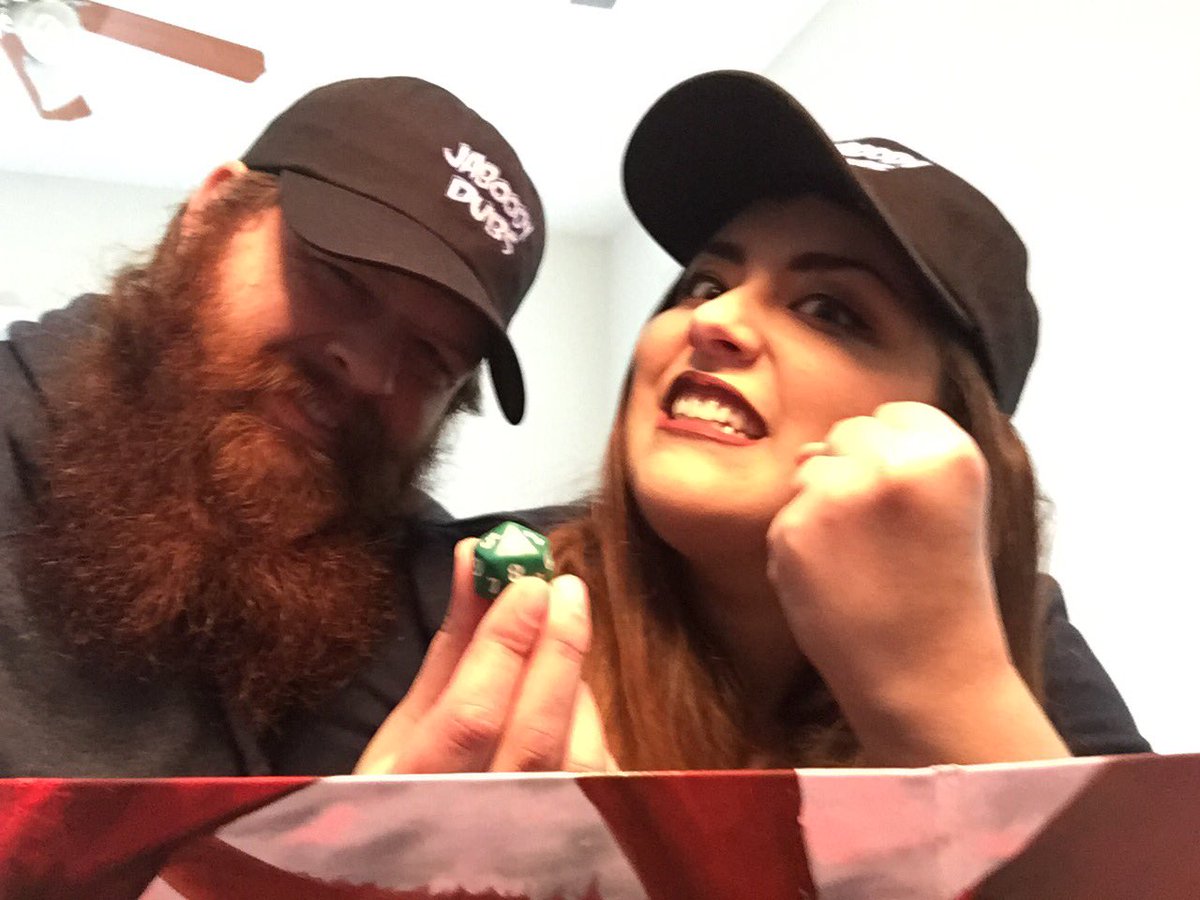 seabrii's tweet photo. @JaboodyShow playing D&amp;D with our new #jaboody dad hats! https://t.co/my71wXZvC8