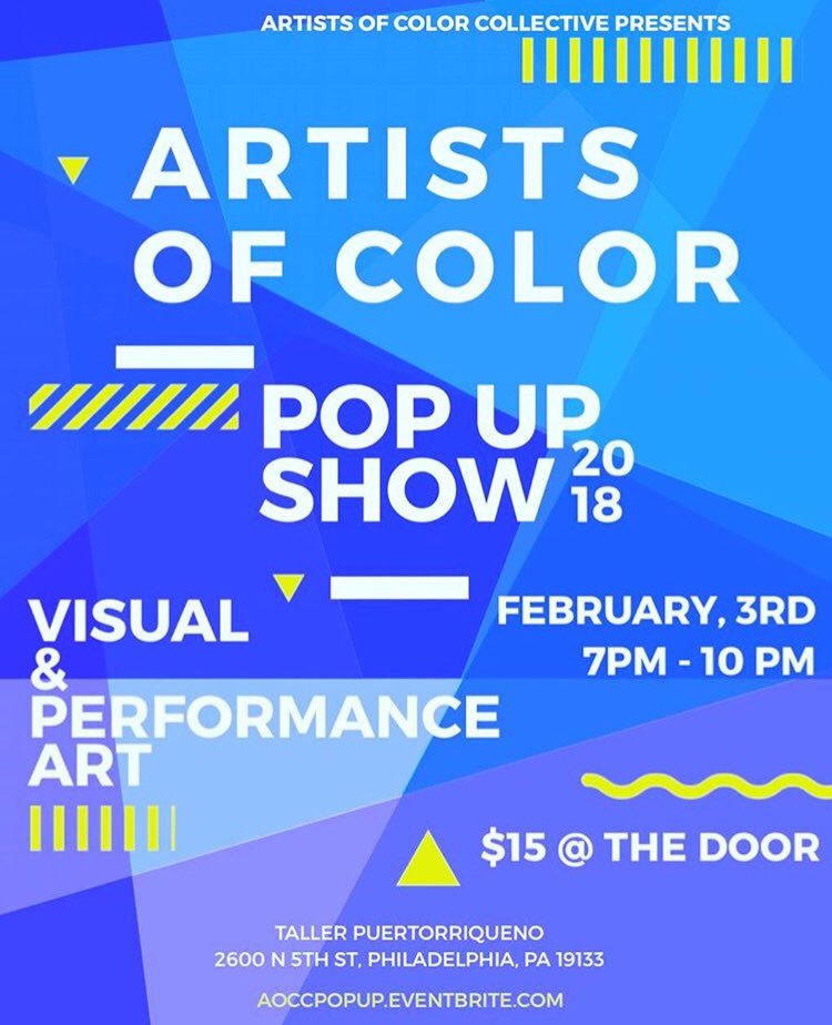 MOVESphilly's tweet photo. Get elevated before #FADEphilly at the #ArtistsOfColor pop up show, featuring @jamyaaaa and @livmeans!
⛓: https://t.co/7Lc9kNo8Br https://t.co/hbRSW81LgN