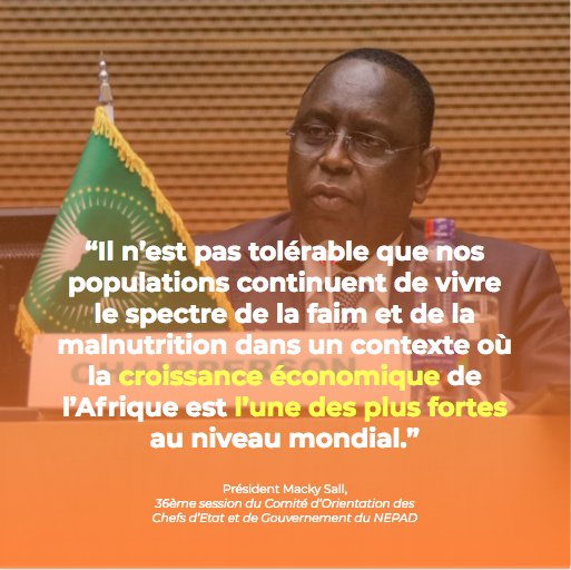 Macky_Sall's tweet photo. Nous avons mis la priorité sur l’agriculture : le processus de transformation de l’agriculture africaine est en cours avec le Programme Détaillé de l’Agriculture africaine, qui permet à l’Afrique de nourrir l’Afrique et même le reste du monde. #30thAUSummit https://t.co/Izlx6R4ALL