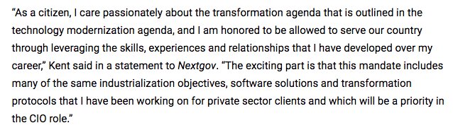 Federal_IT's tweet photo. Statement from Suzette Kent, @realDonaldTrump's pick as next #FederalCIO https://t.co/vrM1WNaRlr @CIOCouncil @OMBPress @Nextgov https://t.co/DHoVujeA67