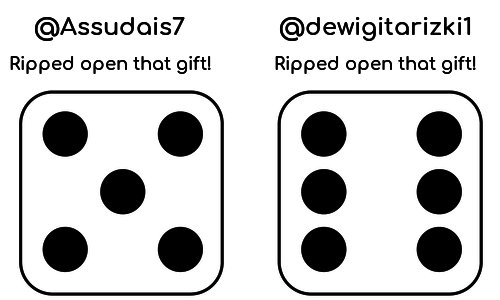 You roll the dice and ...
Inside their gift, <a href="/Assudais7/">Assudais</a> had 39 $PINK (1.77 $USD)

51 $PINK (2.31 $USD) was unwrapped by <a href="/dewigitarizki1/">dewi gita rizki</a>

You can donate your gift to educationaltheatrefoundation.org by replying "donate 16076"