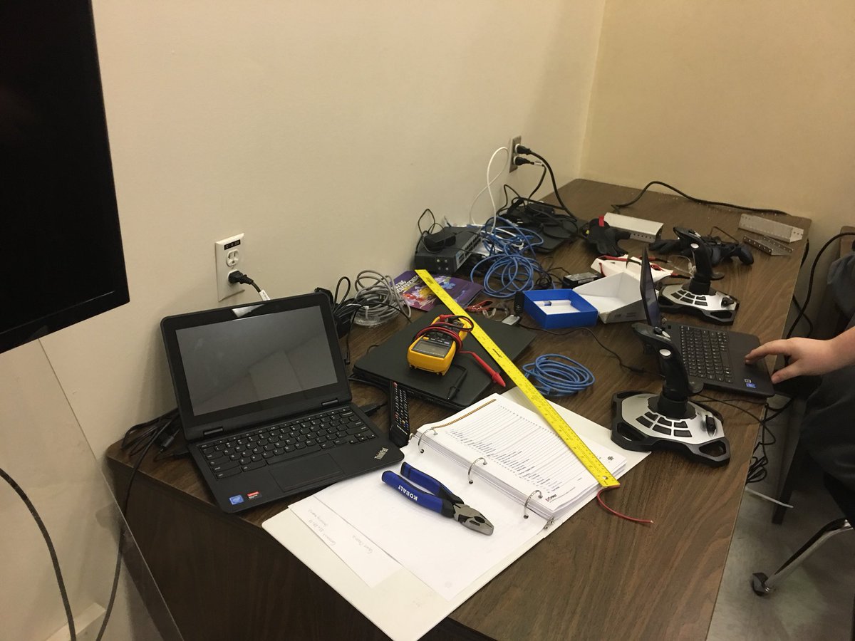 Scotbotics's tweet photo. Much appreciation to Doug Bert and Jeff Epps for diving in and helping us build today @SCS_C_and_I @thescotlandhigh  @scotlandschools needs community member like you to help #growgreatness https://t.co/MmnTcDoIEa