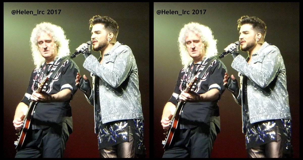 Helen_lrc's tweet photo. Perfect partnership - @DrBrianMay & @adamlambert rocking @ssearena last month. Simply wonderful!
X-eye view.
#QALWembley #NOTW40tour https://t.co/MQEDfBsS33