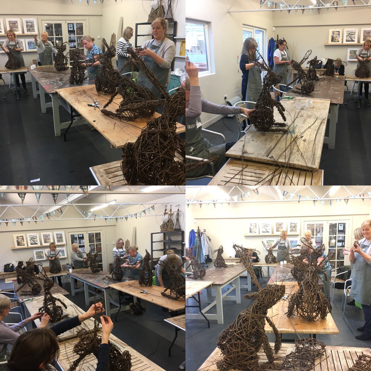 twigtwisters's tweet photo. #willowhare workshop #okellsgardencentre #willowworkshop #willow #sculpture #craft #willowweaving https://t.co/IYPNoTeujD