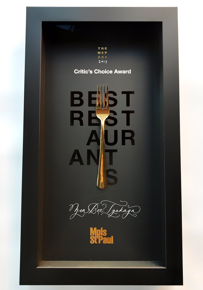 ZenBoxIzakaya's tweet image. We are thrilled to receive 2017's '50 Best Restaurants Critic's Choice Award' from @mspmag! Congratulations to our entire ZB team for their excellent work! Our sincere gratitude to our guests throughout the years.
