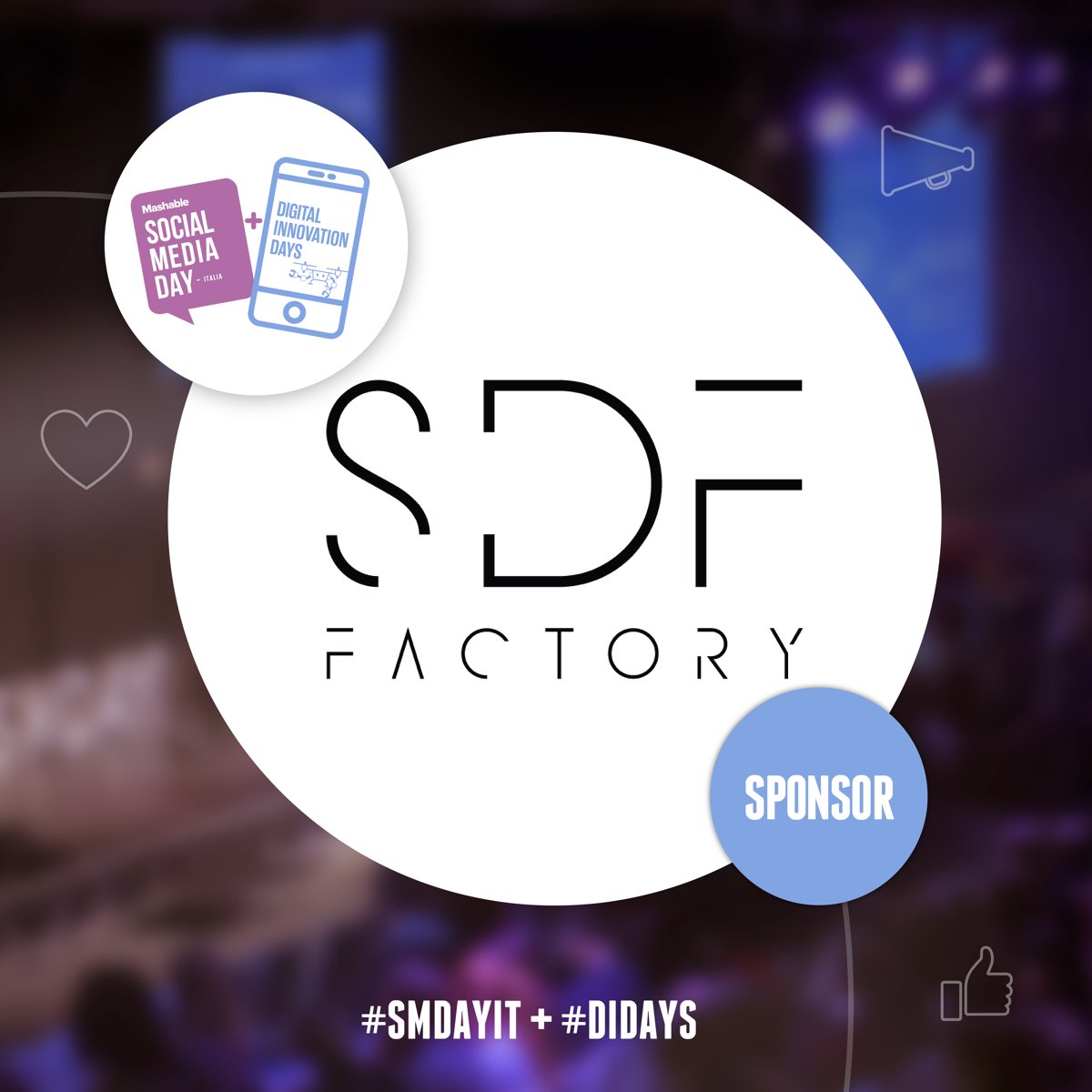 🚀 Siamo orgogliosi di annunciare che <a href="/sdf_factory/">SDFfactory</a> è sponsor dell’Edizione 2018! 💥 Un laboratorio creativo di strategie digitali per il #marketing e i #socialmedia con un #network altamente specializzato: grazie alla CEO <a href="/ClaudiaGorini/">Claudia Gorini</a> per il supporto! 🤝 #SMDAYIT #DIDAYS 🔝