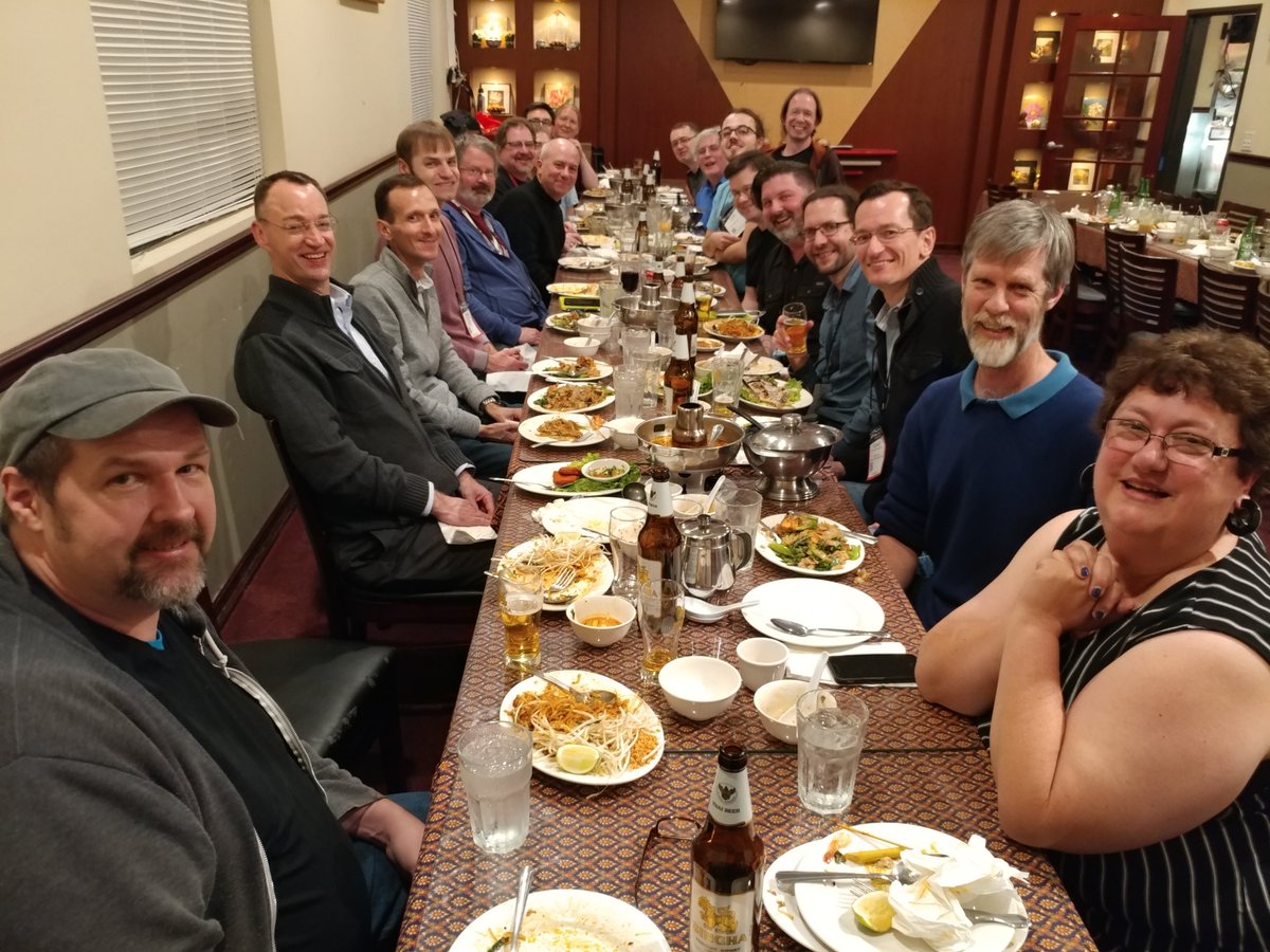 MusicXML's tweet photo. Here's a photo from our W3C Music Notation Community Group dinner last night at Thai Nakorn, courtesy of @TVNauman. Sorry that Twitter won't let me tag everyone who was there! https://t.co/XdGe6xgKwF