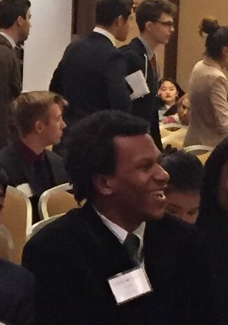 AmyGignesi's tweet photo. Kasim and Coraline from @TheHarveySchool in EXPO ASTANA at #ILMUNC taking a break from trying to protect the people of the world from counterfeit medicines. #iamharvey #wonk https://t.co/SYfRjYB9VP