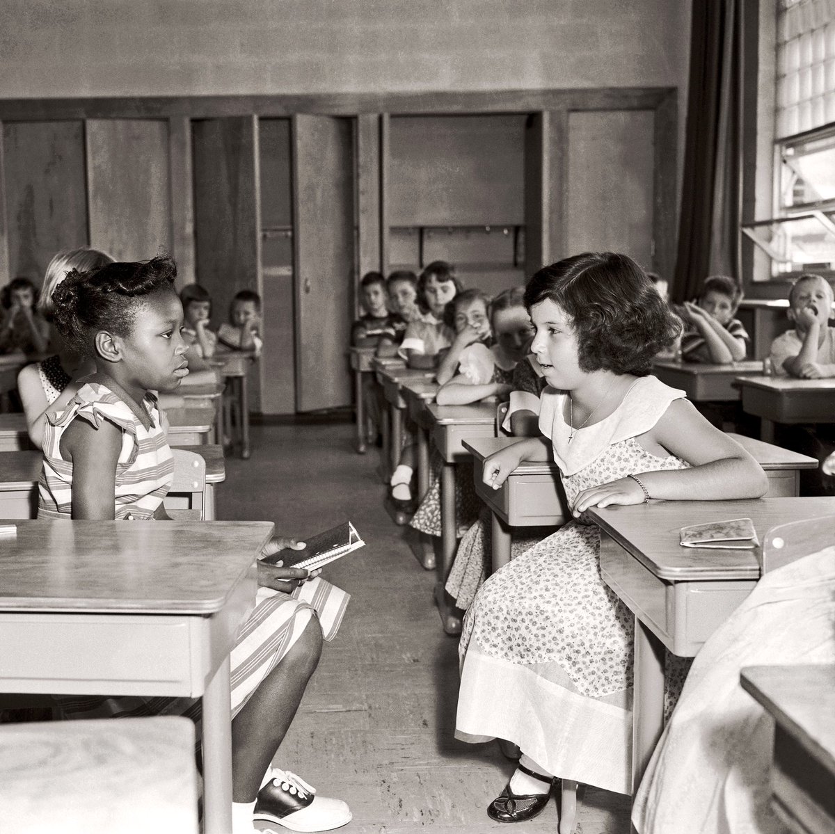 “In 1956, the Supreme Court had recently struck down school segregation in the Brown v. Board of Education case. President Eisenhower had sponsored sweeping civil rights legislation.”
