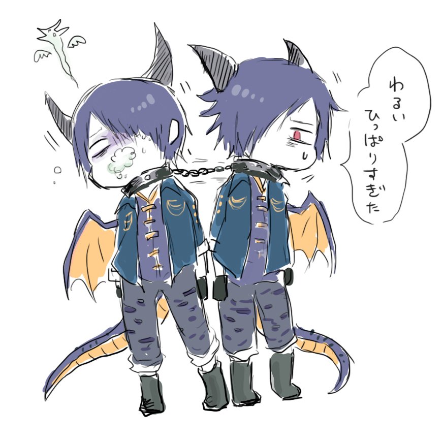 あのイケメンと竜は双頭竜さんとなんとなくキャラが被っているので親戚ってことにしておきます。(↓過去絵の双頭竜さん)