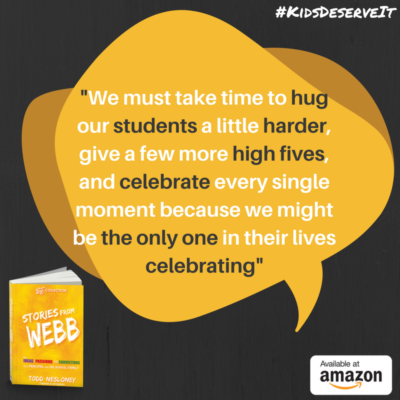 TechNinjaTodd's tweet photo. "We must take time to hug our students a little harder, give a few more high fives, and celebrate every single moment because we might be the only one in their lives celebrating"

Order Today: https://t.co/RWWy0qqwCK

#KidsDeserveIt #TLAP #LeadLAP #LeadUpChat #education #teaching https://t.co/h225XZ0K7E