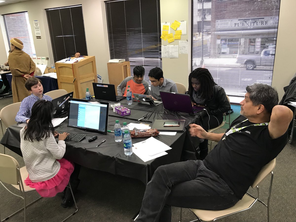 josuefalaise's tweet photo. Look at some of the teams in their designing phase of the @TMCCCHack competition. There was a lot of collaborating and thinking going on. #TMCCCHack https://t.co/ZgfCoCEfSX