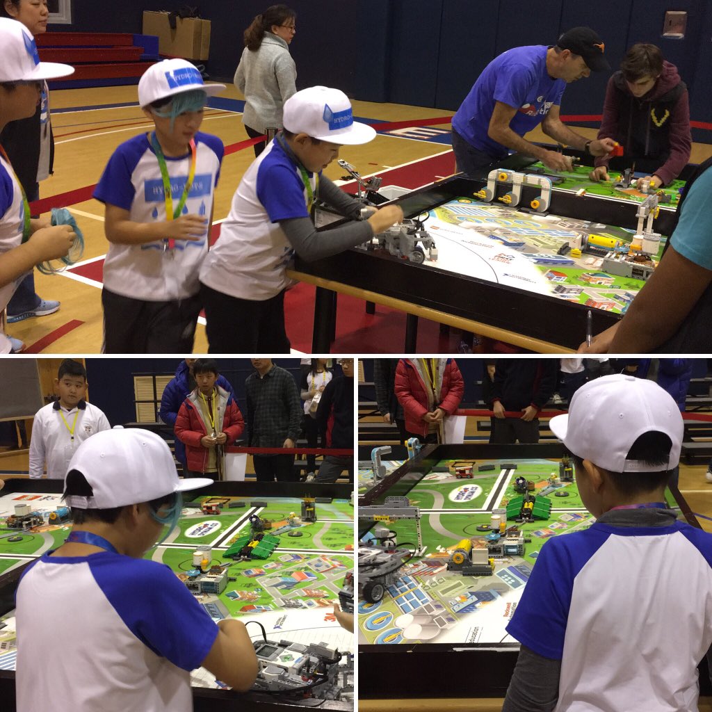 PDamroth's tweet photo. Part 6: Both teams displayed all the core value from FLL and all the ESLRs and PYP Learner Profile from SIS rocks while completing missions #proudteachermoment #SISrocks #FLLrocks @kathy_kdiaz @ktofua https://t.co/iz2JDCMqHA