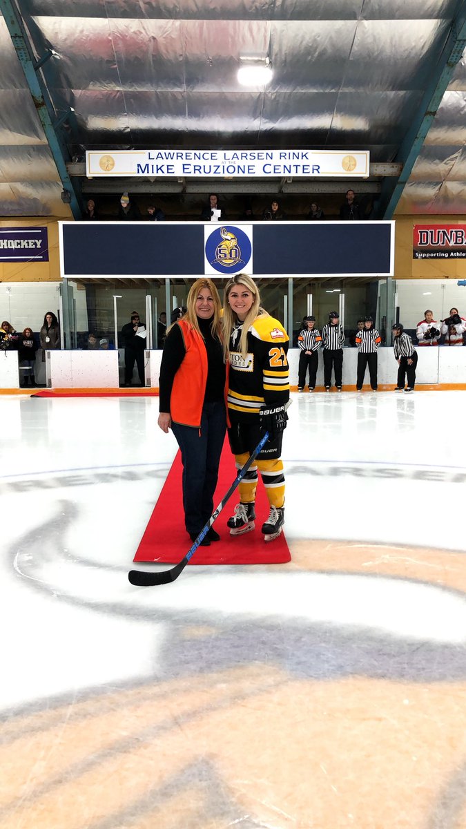 As part of MS Awareness tonight’s ceremonial puck drop was by <a href="/nicole_giannino/">Nicole Giannino</a> mother MaryAnn Giannino! To learn more about how you can support the Multiple Sclerosis Society visit      
nationalmssociety.org