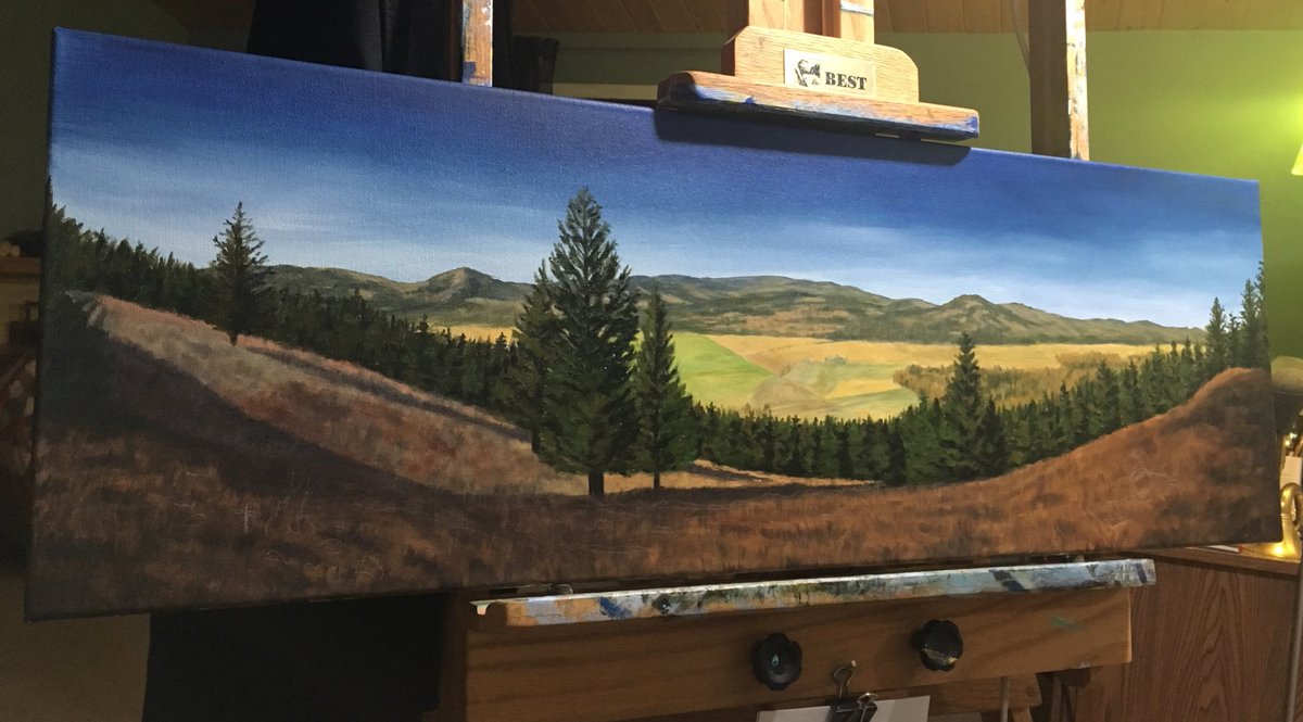 artbybiancaa's tweet photo. Needing to get his landscape painting finished, with a little foreground highlighting & few trees. Then lastly detail.
Do I add any clouds?? Think not!?
#painting #paintinginprogress #unfinshedpainting #art #commsioned https://t.co/U9wI4igoE8