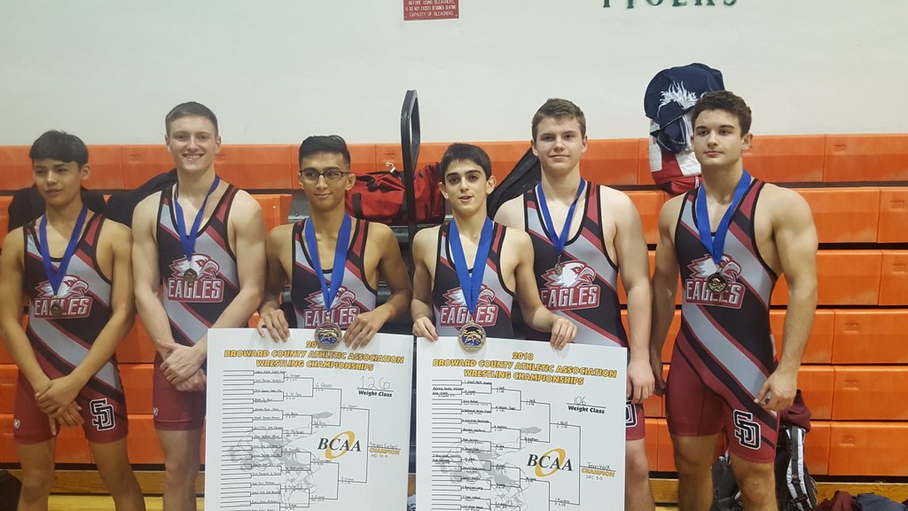 Eagles wrestling team finished 7th in BCAA Wrestliing Championships. Lead by County place winners, Champions Jason Wolk and tournament Outstanding Wrestler Steven Erched. Zach Heller(6th), Jordan Fleming(7th), Ernest Patton and Matthew Kelly (8th)