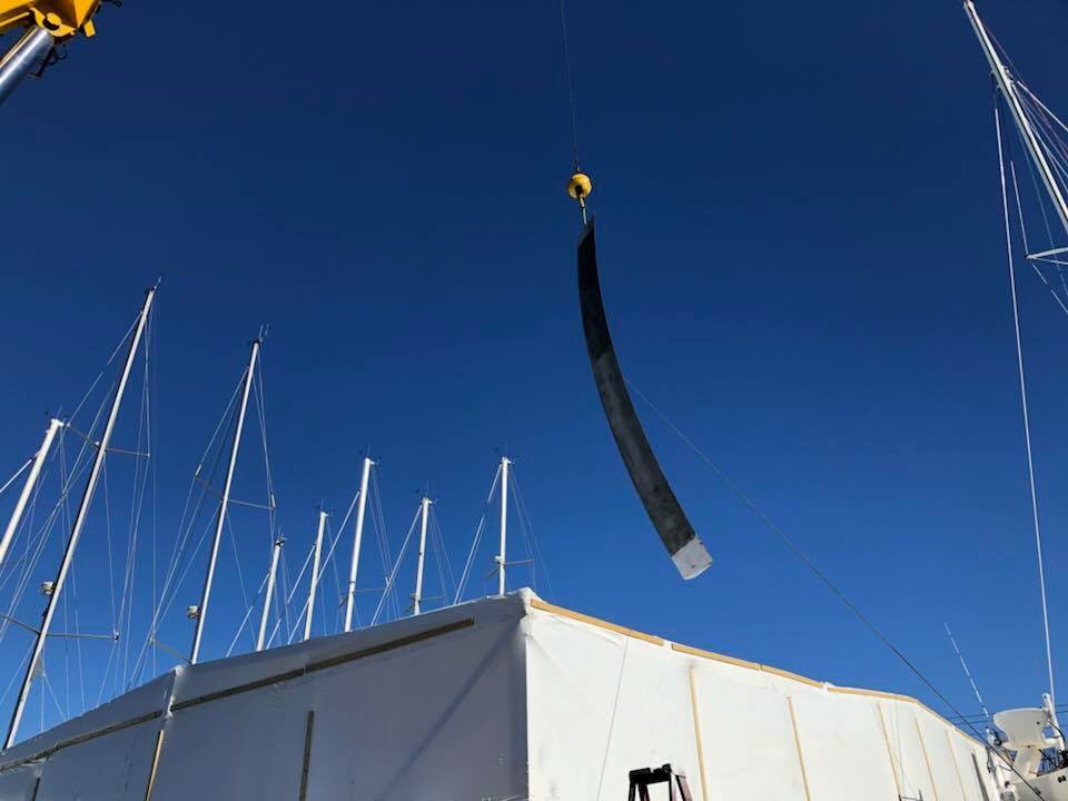 Gunboat_News's tweet photo. Gunboat 60 FLOW got her new curved boards! Perfect fit and flawless install. Well done Al Fresco Composites, @newportshipyard and Team FLOW!
#gunboat #gunboat60 #sailing #performancecatamaran #regattaweapon #gowiththeflow #gotlift https://t.co/CG9geb6q2k