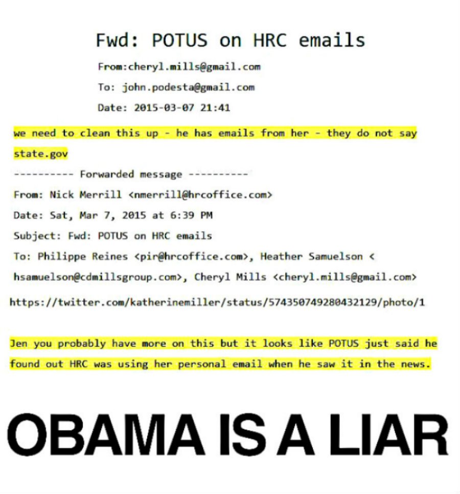 EarlShayOFAGa's tweet photo. Via #Wikileaks✔️
From: Cheryl Mills (Forwarded) #JoshSchwerin to #JenniferPalmieri: "Jen you probably have more on this but it looks like POTUS just said he found out HRC was using her personal email when he saw it in the news"
#LIARobama
#ObamaGate
#ObamagateSpyingScandal https://t.co/nbfSO81A3m