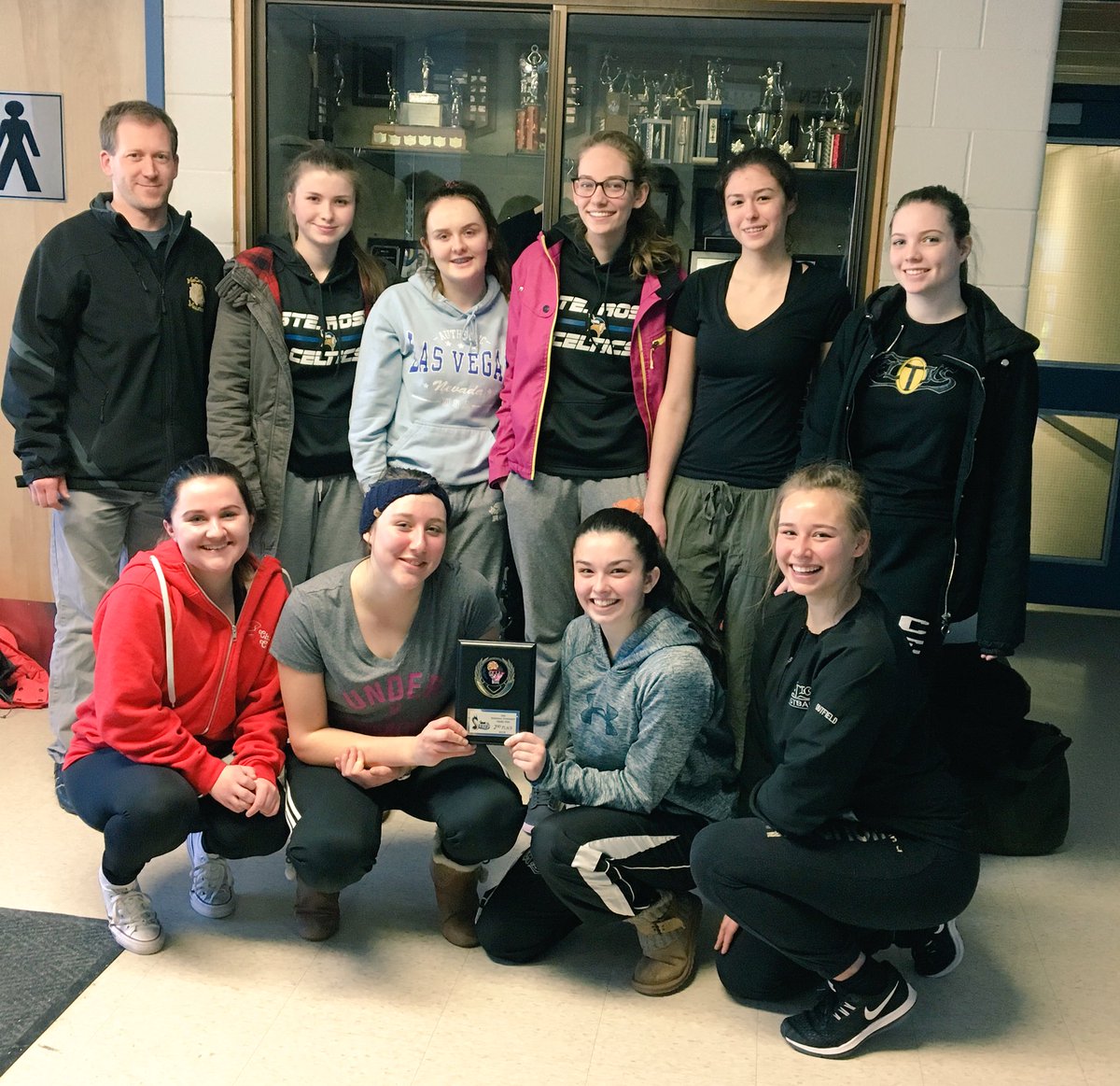 Tradition continues! 3rd year in a row the Ste Rose team has earned a plaque at the Gimli tournament. This one's silver... One spot to go. #roadtoprovs #workforsuccess #trsd32 #dubyeah??