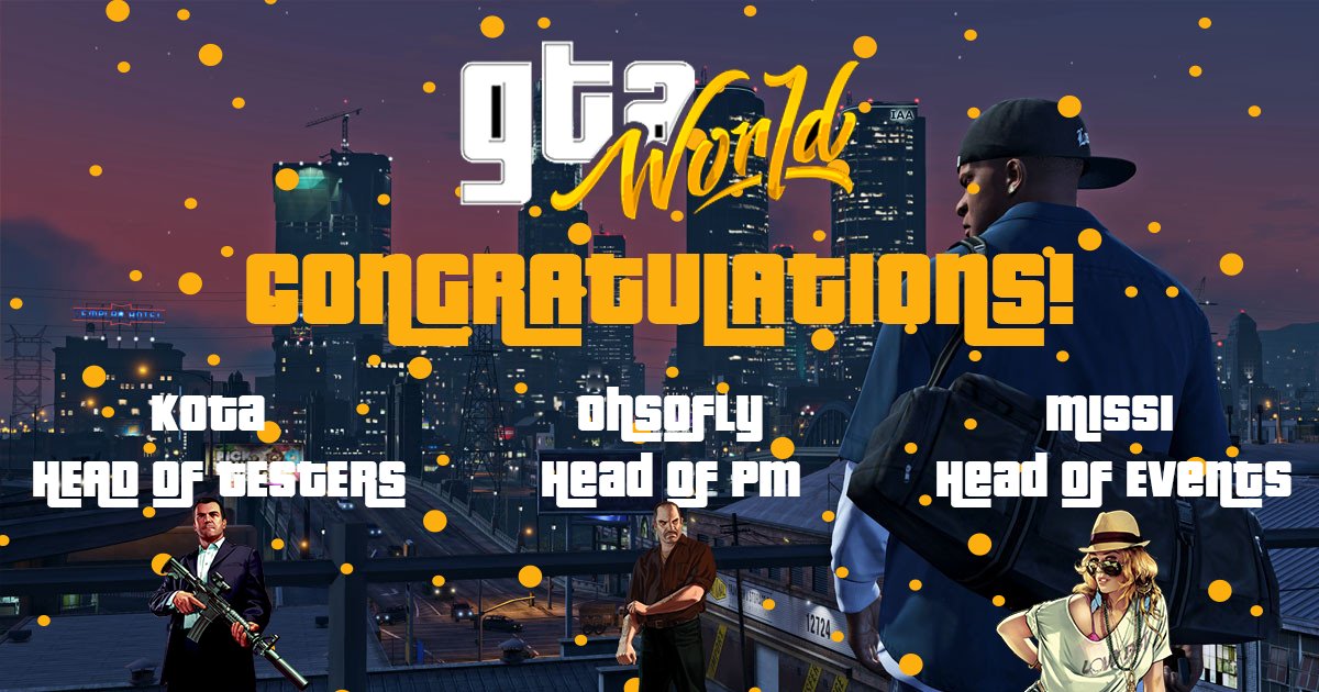 GTAW_Roleplay's tweet photo. Congratulations on your new positions! https://t.co/WX25rN9NzF