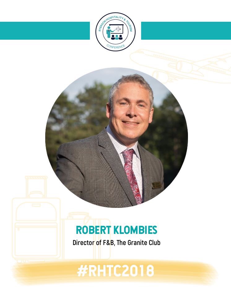 htssociety's tweet photo. We would like to welcome our next breakout session speaker for #RHTC18, Robert Klombies who is the Director of F&B for the Granite Club. https://t.co/ppd7uk7TGw