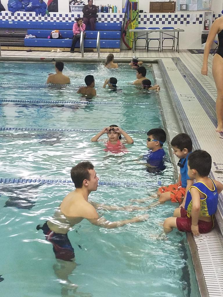 SwimCoachMike's tweet photo. First Future Saints session of 2018. Future Saints is a learn to swim program for children of low income families sponsored by the Marymount University swim team. https://t.co/FvemdPcf58