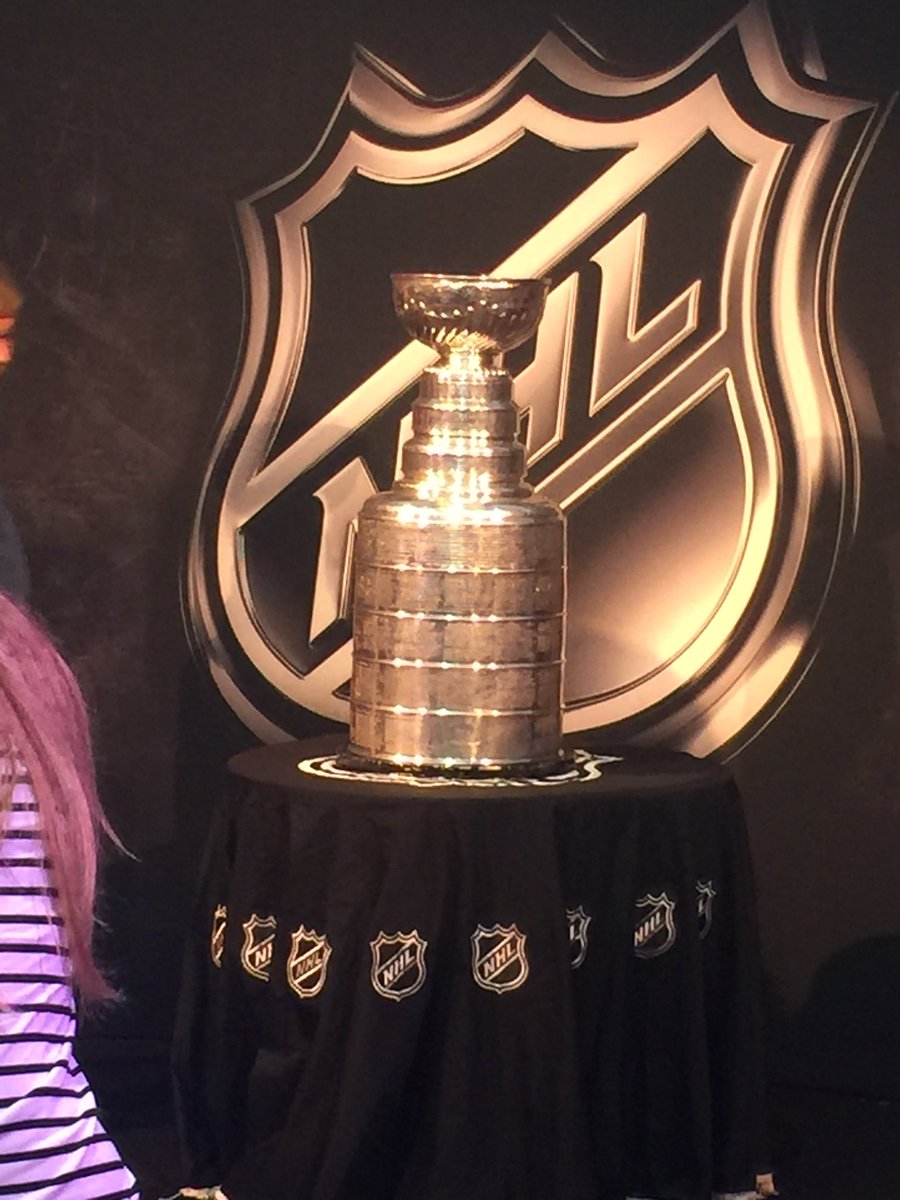 PirateNation22's tweet photo. Such a Dream come true @penguins @NHL Finally got to see our Beautiful #StanleyCup in Person and all the other Amazing NHL Trophies! #Pens #NHLAllStarWeekend #NHLSkillCompetition https://t.co/RAyUZj7482