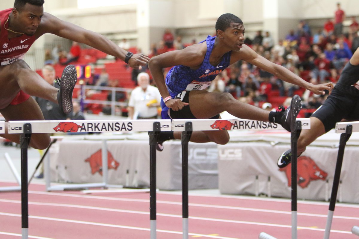 GatorsTF's tweet photo. .@CoryP_Jr's 7.84 in the #RazorbackInvite 60 hurdles final ties him for 16th in the nation 👌 https://t.co/HGas93nKYG