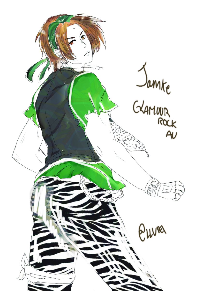 Llutei's tweet photo. Jamke for @FE4GlamRockAU !! #FireEmblem #FE #FE4GlamRockAU #GlamRock #AU #Jamke #FE4 !! ✨✨✨👌 https://t.co/W6lo95VRyz
