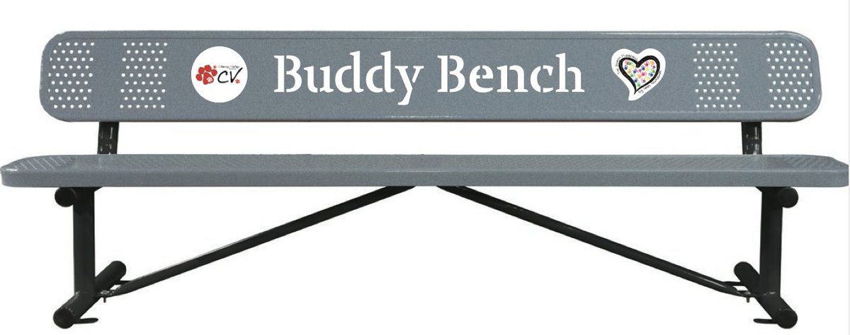 JMBHF's tweet photo. The two most recent Buddy Bench recipients of @JMBHF's School Gift Program: @CVECheetahs and @SixesES  If you would like to nominate your school for a Buddy Bench or Kindness Library, go to https://t.co/NNM3LcBkOU and fill out the Nomination App. @johnhancockusa @jhboston26 https://t.co/G2PGS0jLbh